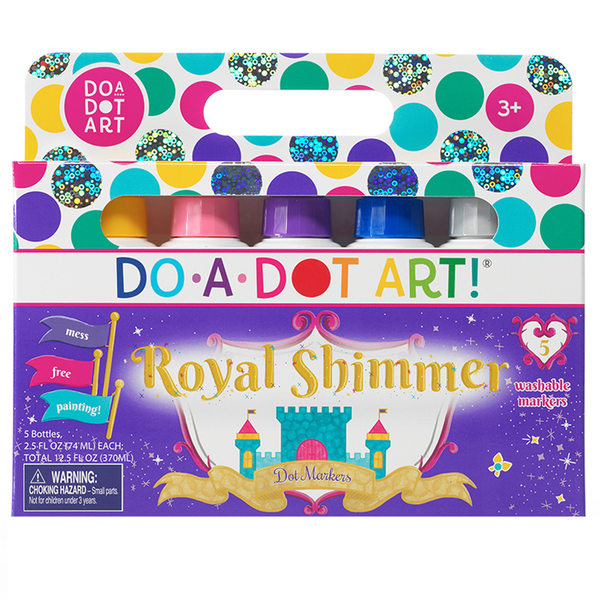 Do-A-Dot Art Washable Royal Shimmer Dot Markers, 5 Colors DAD104